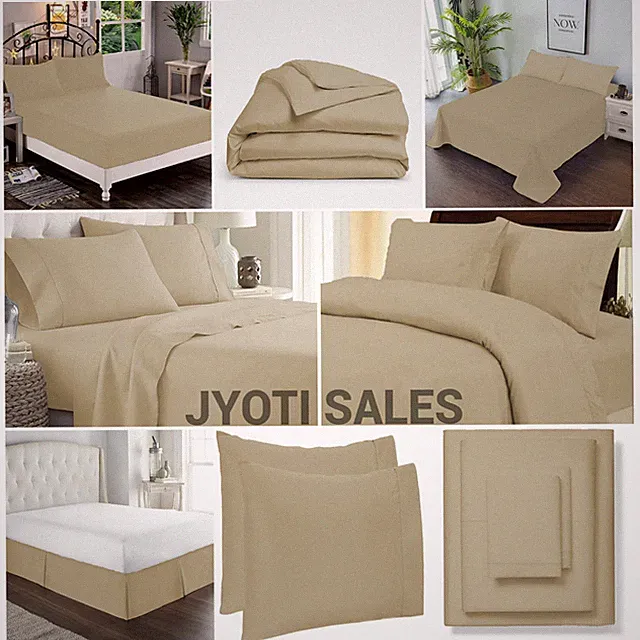 100% Egyptian Cotton 800 Thread Count Taupe Solid Select Bedding Sheets