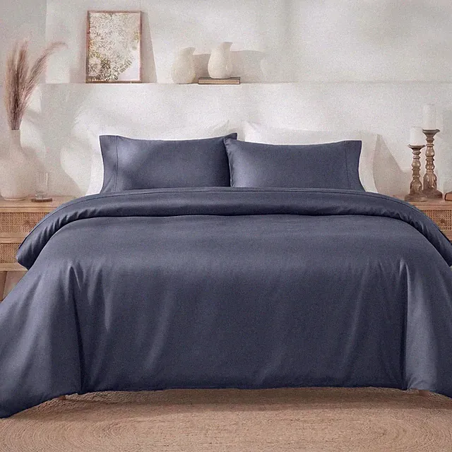 California Design Den 3 Pc Duvet Cover Set Full Queen 400 Thread Count Cotton