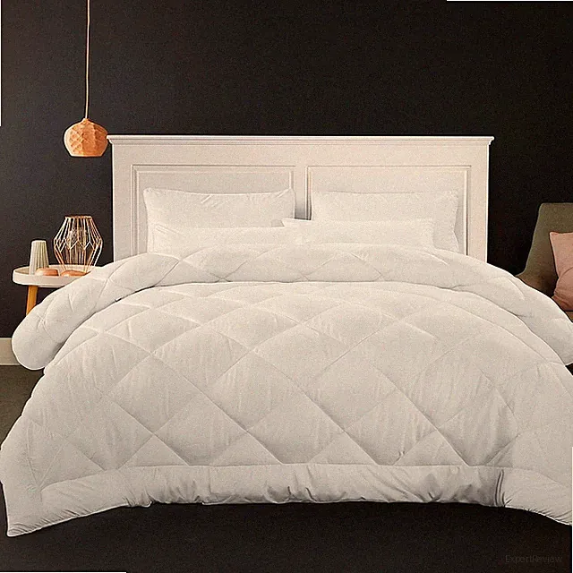 Cotton Comforter White Down Alternative Duvet Insert 100% Percale Cotton, Quilt