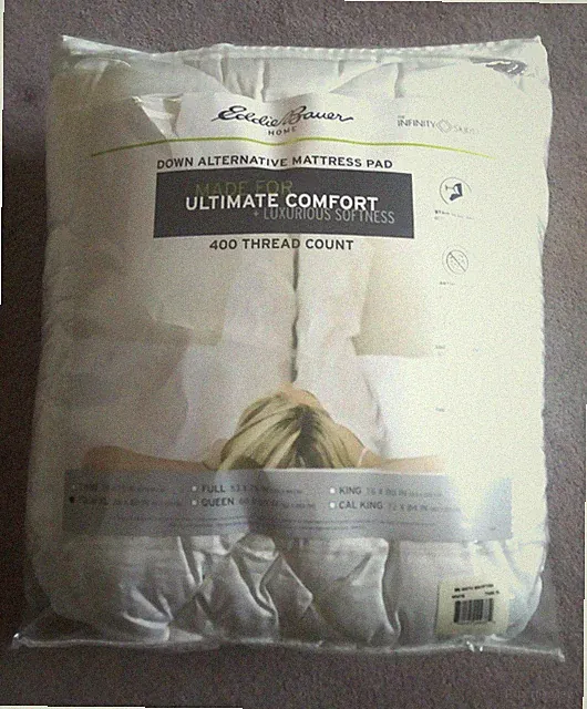 Eddie Bauer Mattress Pad Twin ExL New 400 Thread Count