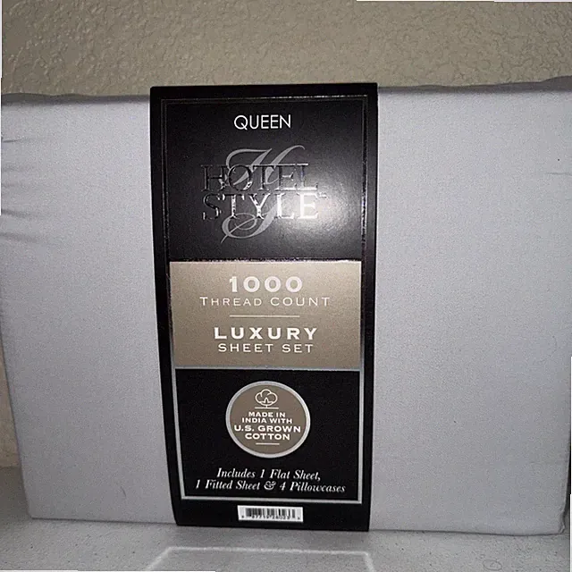 Hotel Style 1000 Thread Count Egyptian Cotton-Rich Luxury Sheet Set Queen Grey