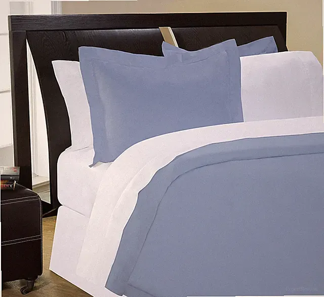 Pointehaven 400 Thread Count Pima Cotton Bedding Set, King, Dusty Blue