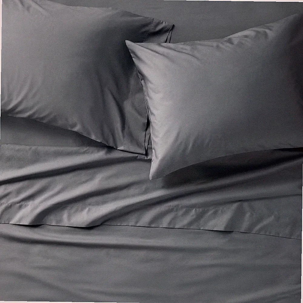 Queen 400 Thread Count Percale Sheet Set Mineral Blue - Casaluna