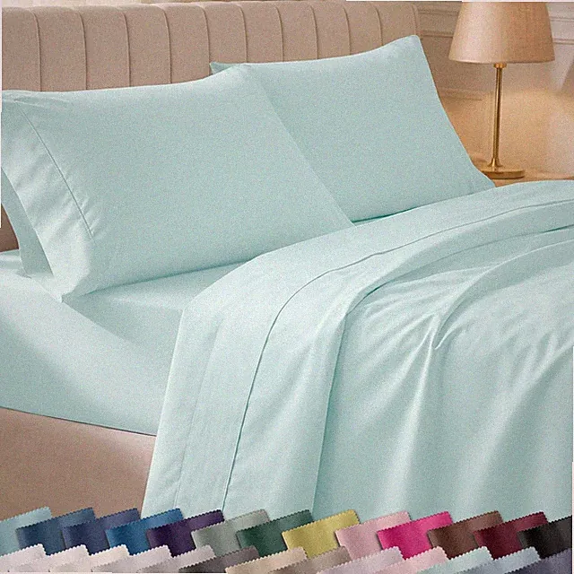 Soft 100% Cotton Bed Sheets Queen Size Set, 400 Thread Count Good Housekeeping A
